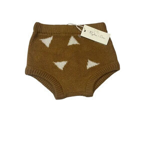 Rylee and Cru Knitted Bloomer Triangles Brown Rust Diaper Cover 6-12M NWT
